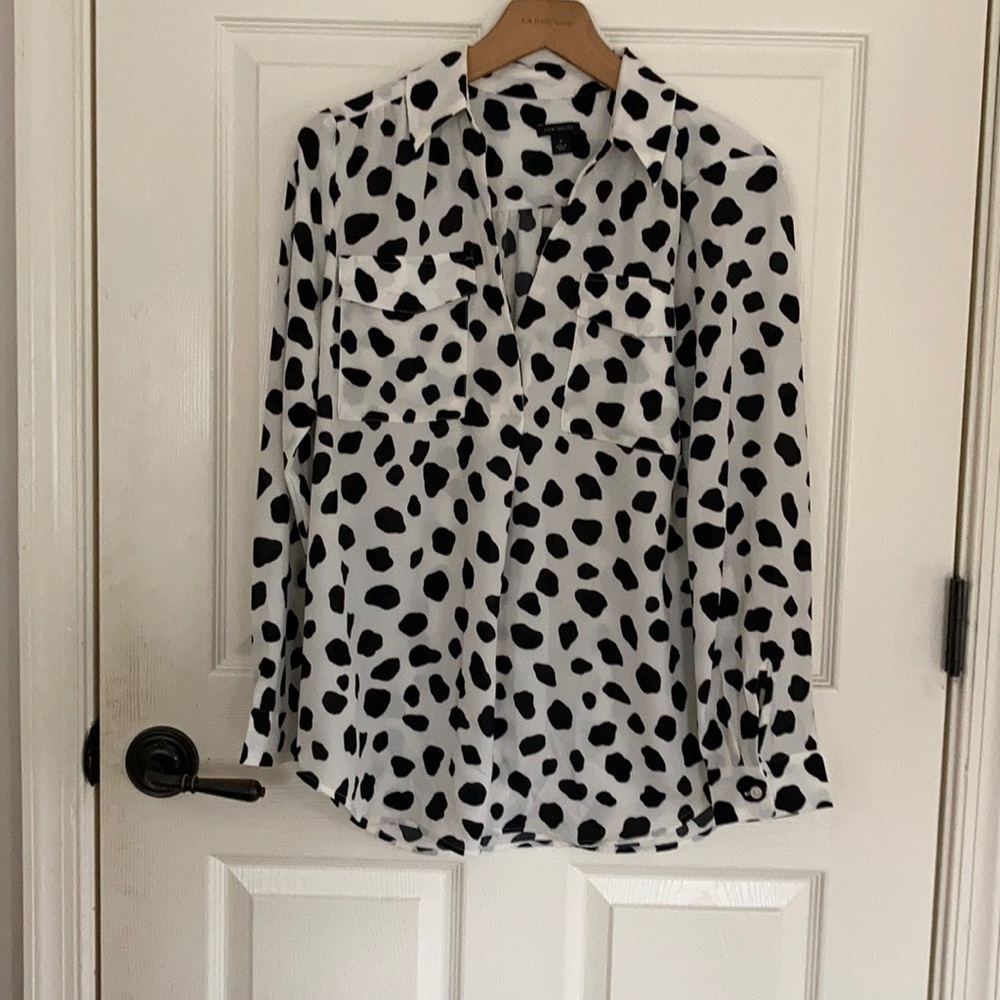 Cow Print Ann Taylor Blouse